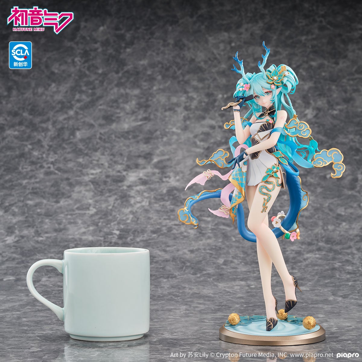 Chi tiết đế nước Hatsune Miku Azure Dragon Ver. 1/7